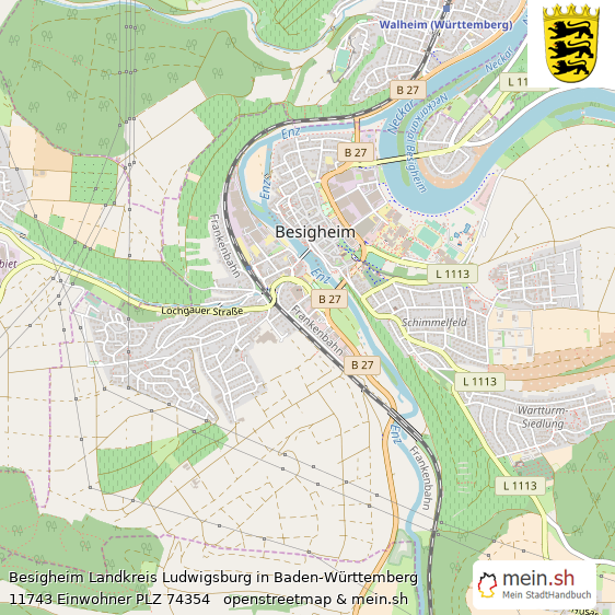 Besigheim Kleinstadt Lageplan