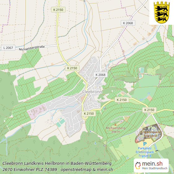 Cleebronn Landstadt Lageplan