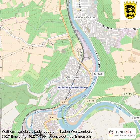 Walheim Landstadt Lageplan