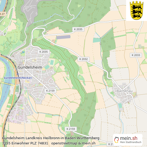 Gundelsheim Groe Landstadt Lageplan