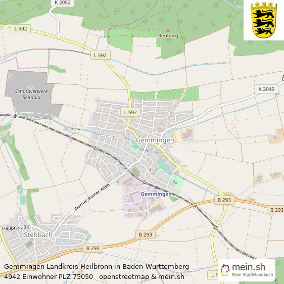 Gemmingen Landstadt Lageplan