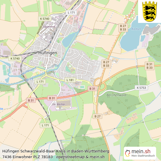 Hfingen Groe Landstadt Lageplan