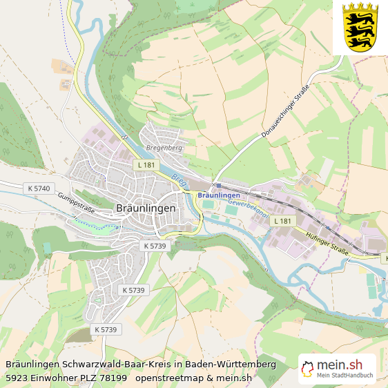 Brunlingen Groe Landstadt Lageplan