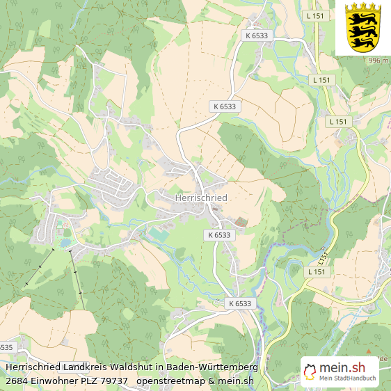 Herrischried Landstadt Lageplan