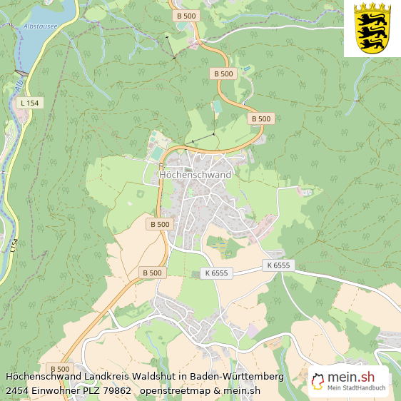 Hchenschwand Landstadt Lageplan