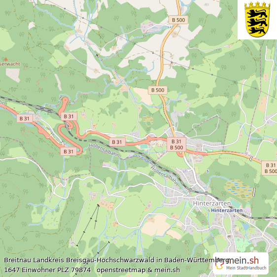 Breitnau Groes Dorf Lageplan