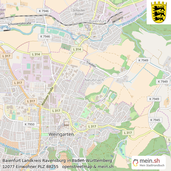 Baienfurt Groe Landstadt Lageplan