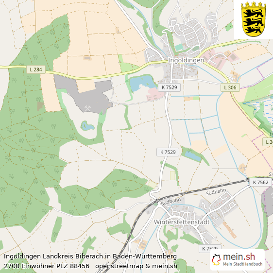 Ingoldingen Landstadt Lageplan