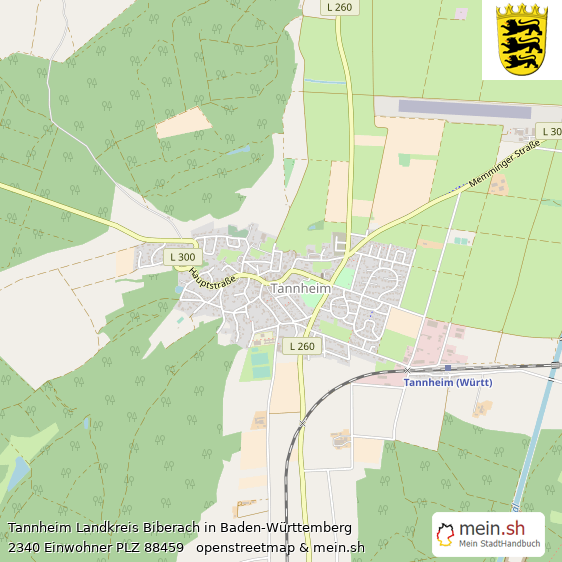 Tannheim Landstadt Lageplan