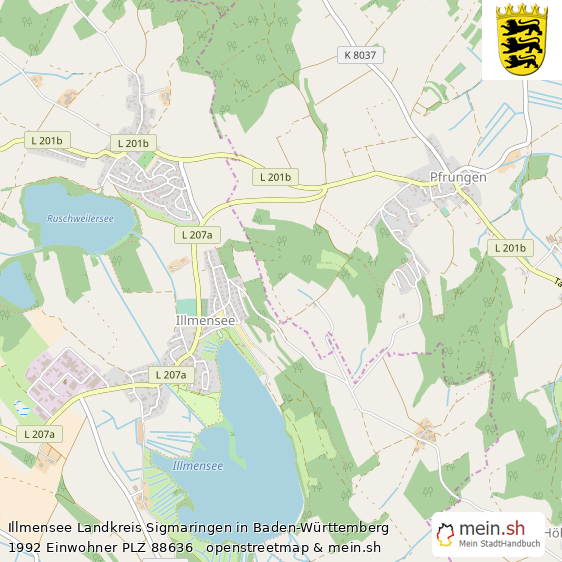 Illmensee Landkreis Sigmaringen Lageplan © Openstreetmap Contributors Illmensee Gro?es Dorf Lageplan