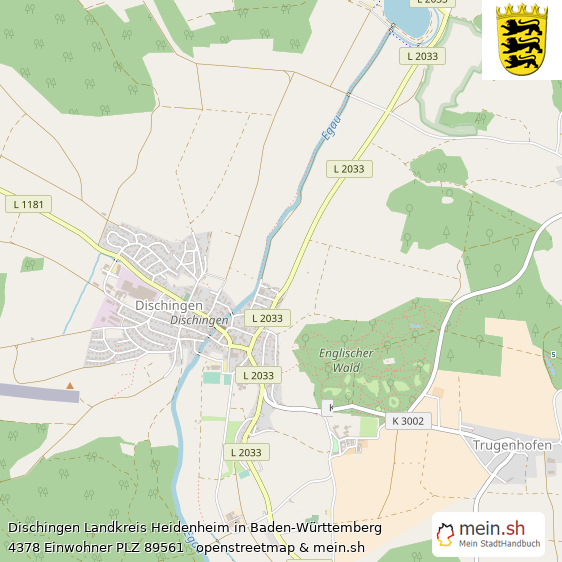 Dischingen Landstadt Lageplan