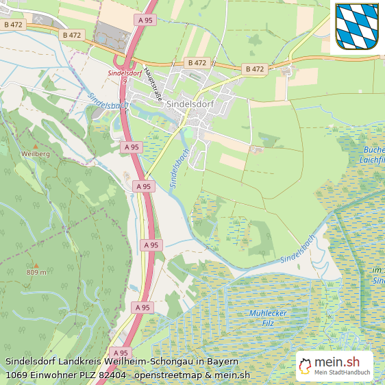 Sindelsdorf Groes Dorf Lageplan