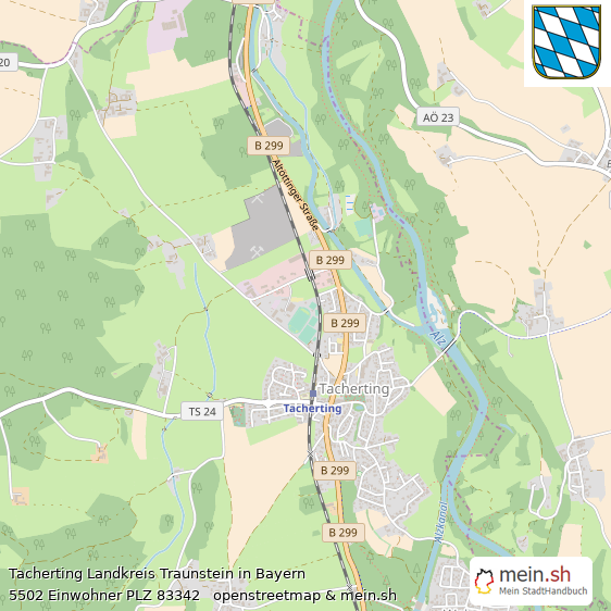 Tacherting Groe Landstadt Lageplan