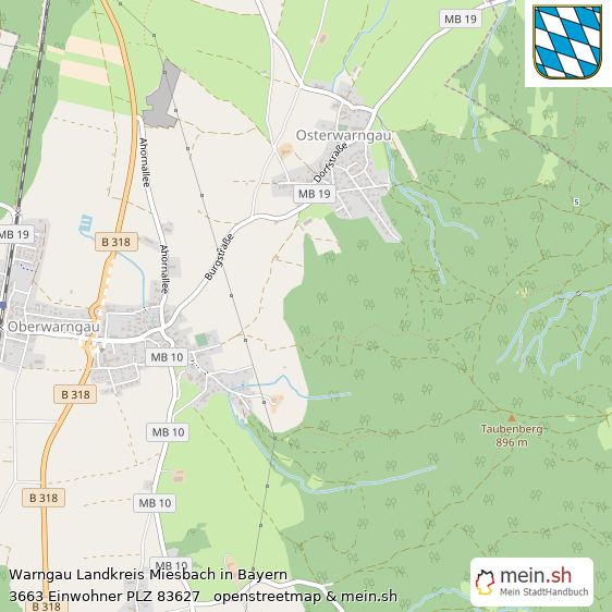 Warngau Landkreis Miesbach Lageplan © Openstreetmap Contributors Warngau Landstadt Lageplan