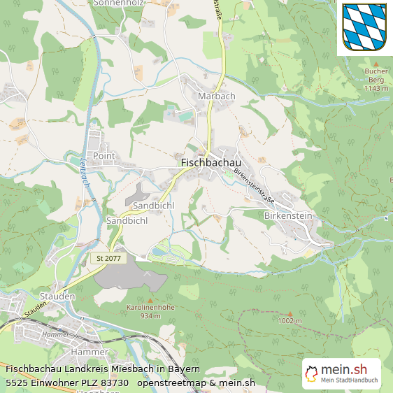 Fischbachau Landkreis Miesbach Lageplan © Openstreetmap Contributors Fischbachau Große Landstadt Lageplan