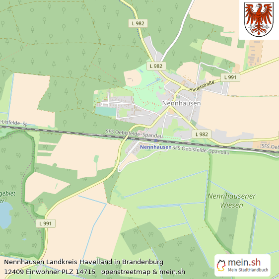 Nennhausen Groes Dorf Lageplan