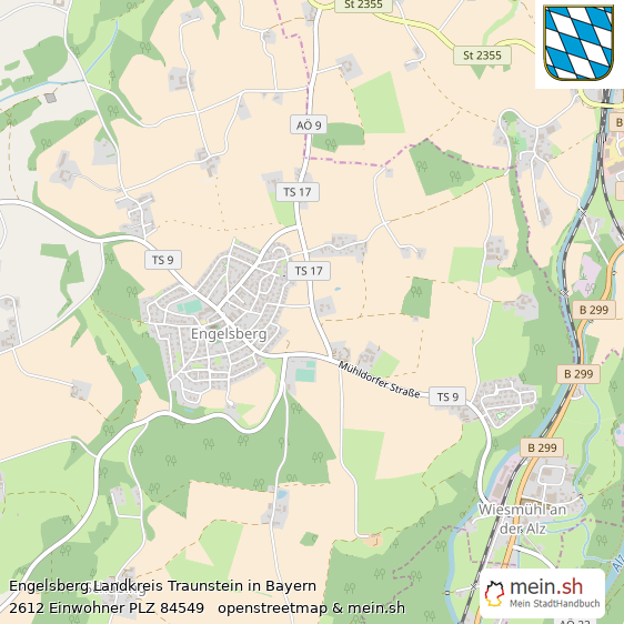 Engelsberg Landstadt Lageplan