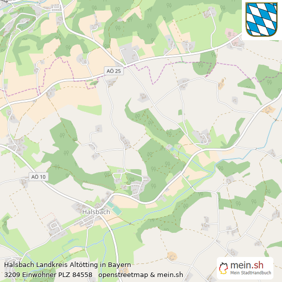 Halsbach Dorf Lageplan