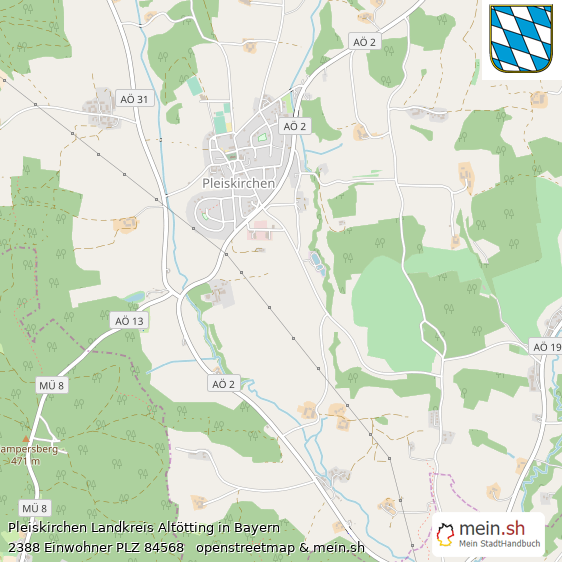 Pleiskirchen Landstadt Lageplan