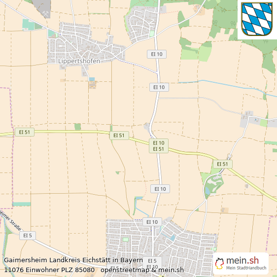 Gaimersheim Kleinstadt Lageplan