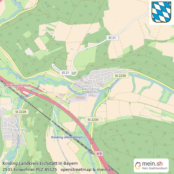 Kinding Landstadt Lageplan