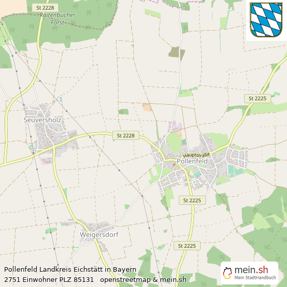 Pollenfeld Landstadt Lageplan