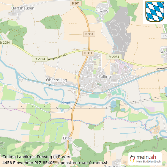 Zolling Landstadt Lageplan