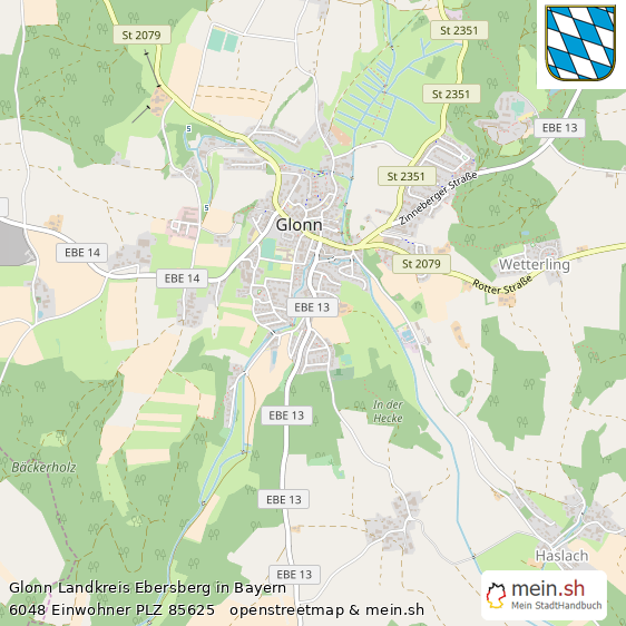 Glonn Landstadt Lageplan