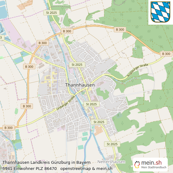 Thannhausen Groe Landstadt Lageplan
