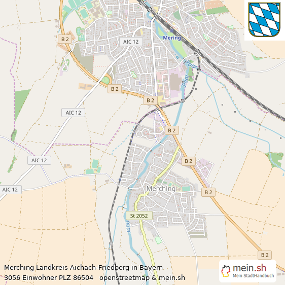 Merching Landstadt Lageplan