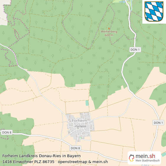 Forheim Dorf Lageplan