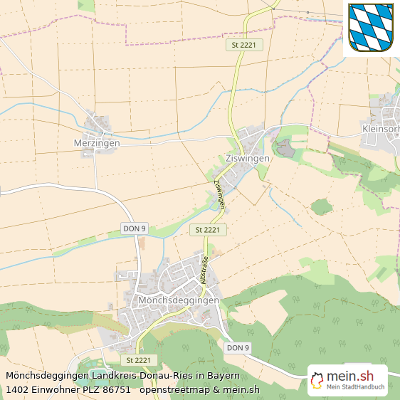 Mnchsdeggingen Groes Dorf Lageplan