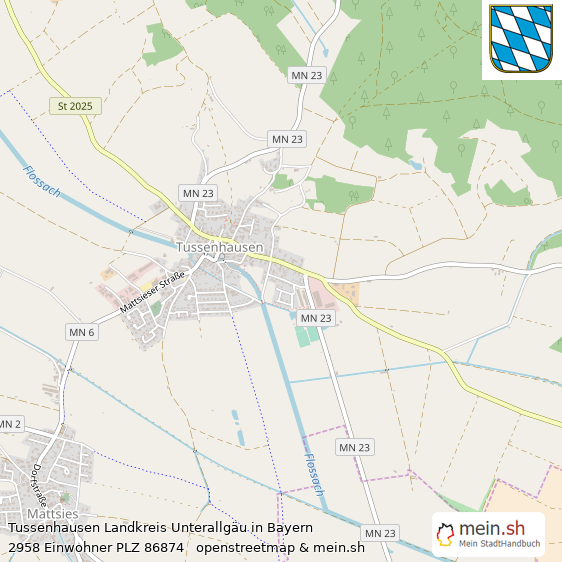 Tussenhausen Landstadt Lageplan