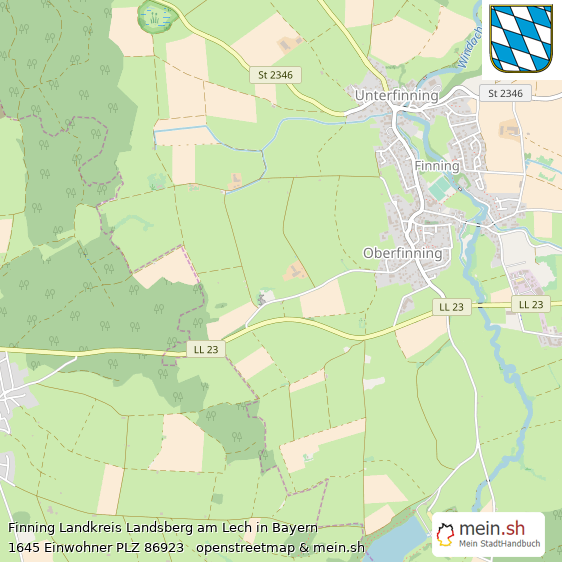 Finning Groes Dorf Lageplan