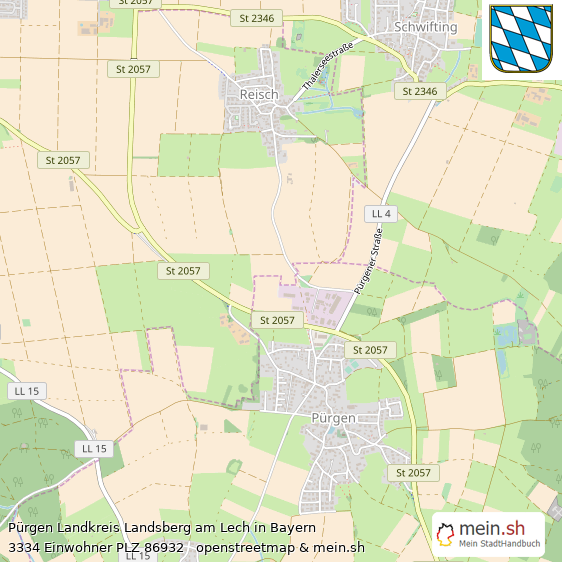 Prgen Landstadt Lageplan