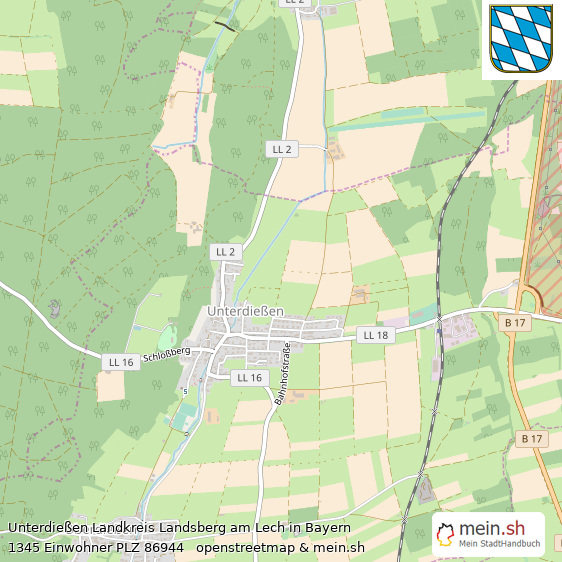 Unterdieen Groes Dorf Lageplan
