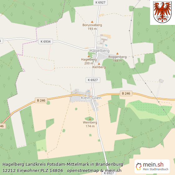 Hagelberg Landkreis Potsdam-Mittelmark Lageplan © Openstreetmap Contributors Hagelberg  Lageplan