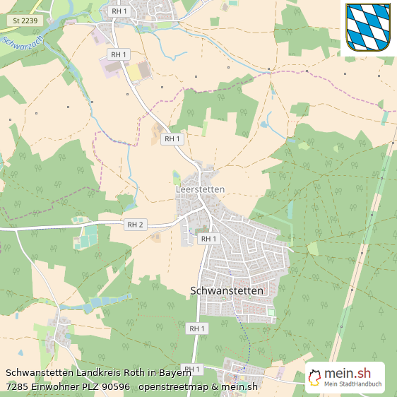 Schwanstetten Groe Landstadt Lageplan