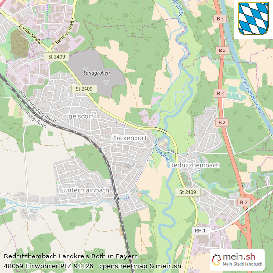 Rednitzhembach Groe Landstadt Lageplan