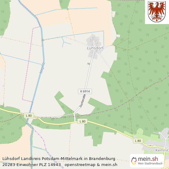 L?hsdorf Landkreis Potsdam-Mittelmark Lageplan © Openstreetmap Contributors L?hsdorf  Lageplan