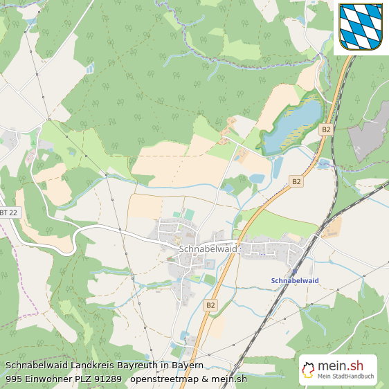 Schnabelwaid Landkreis Bayreuth Lageplan © Openstreetmap Contributors Schnabelwaid Dorf Lageplan