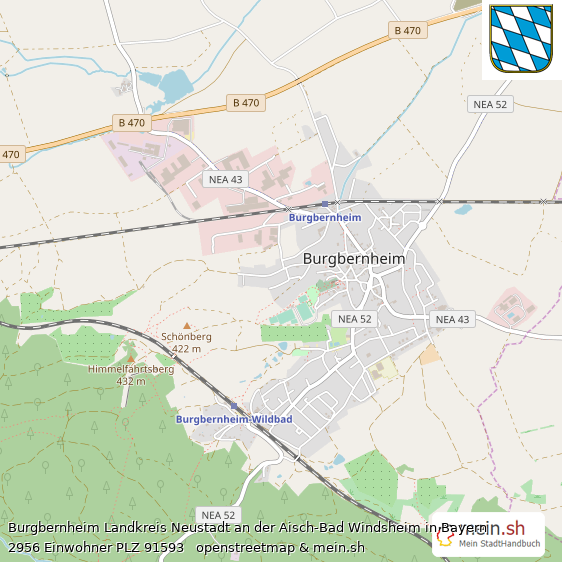 Burgbernheim Landstadt Lageplan