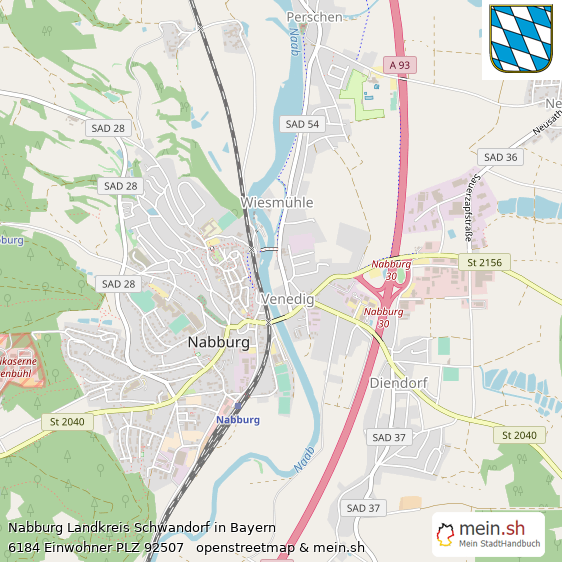 Nabburg Groe Landstadt Lageplan