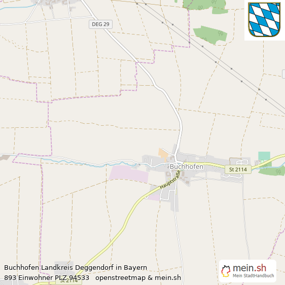 Buchhofen Landkreis Deggendorf Lageplan © Openstreetmap Contributors Buchhofen Dorf Lageplan