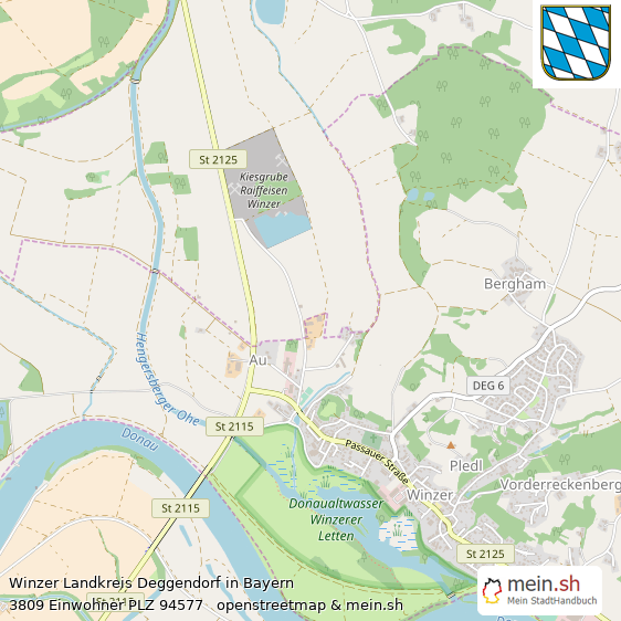 Winzer Landkreis Deggendorf Lageplan © Openstreetmap Contributors Winzer Landstadt Lageplan