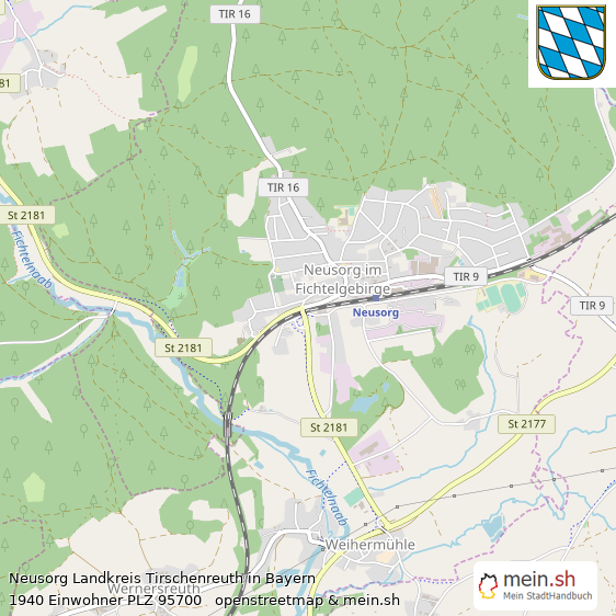 Neusorg Groes Dorf Lageplan