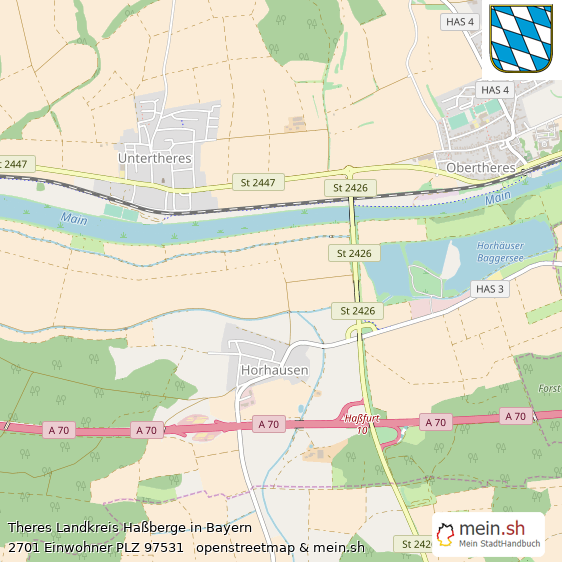 Theres Landkreis Haßberge Lageplan © Openstreetmap Contributors Theres Landstadt Lageplan