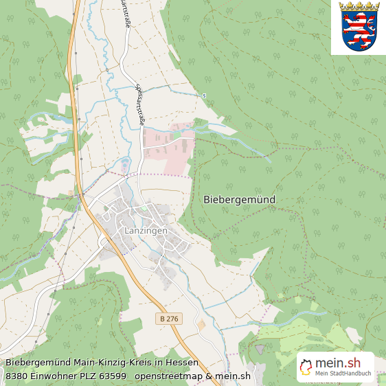 Biebergemnd Groe Landstadt Lageplan