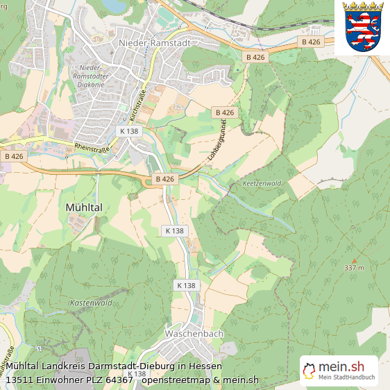 Mhltal Kleinstadt Lageplan