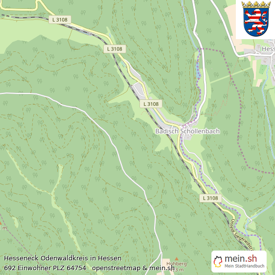 Hesseneck Dorf Lageplan